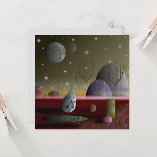 Planet der Formen Flachkarte 5.25x5.25 (Vorderseite/Rückseite Beispiel)