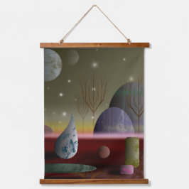 Planet der Formen Holz überzogen Tapisserie Wandteppich Mit Holzrahmen