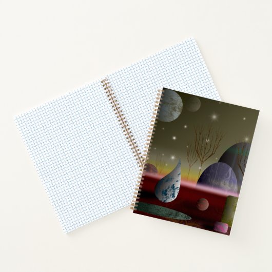 Planet der Formen Spiral Notebook 8.5x11 Notizblock (Innenseite)