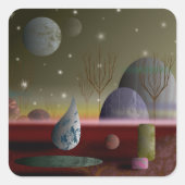 Planet der Formkleber Quadratischer Aufkleber (Vorderseite)