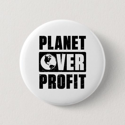 Planet des Earth Day über gewinnbringendes Umweltk Button (Vorderseite)