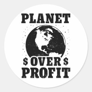 Planet des Earth Day über gewinnbringendes Umweltk Runder Aufkleber