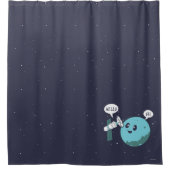 Planet Duschvorhang (Vorderseite)