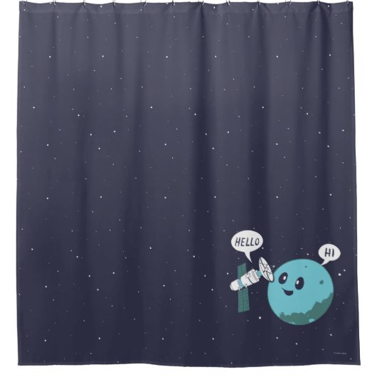 Planet Duschvorhang (Vorderseite)