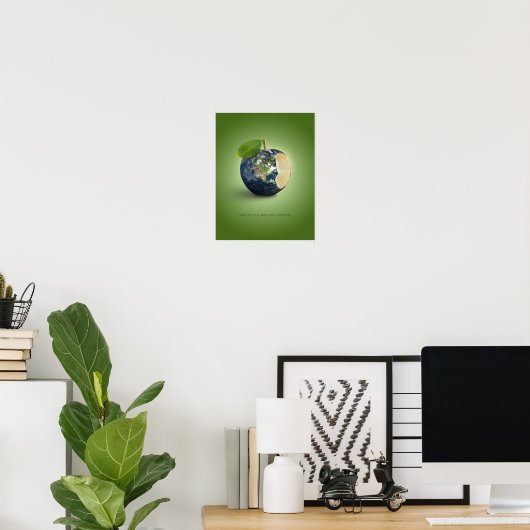 Planet Earth Apple Environmental Poster (Heimbüro)