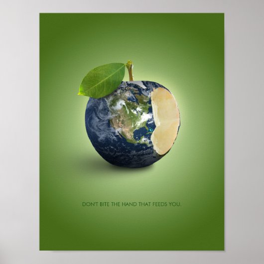Planet Earth Apple Environmental Poster (Vorne)