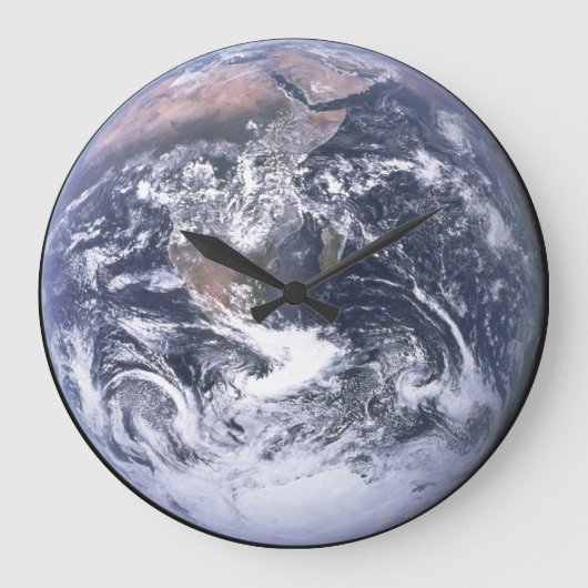 Planet Earth Astronomy-lovers Wall Clock Große Wanduhr (Vorderseite)