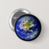 Planet Earth Blue Marble Button (Vorne & Hinten)