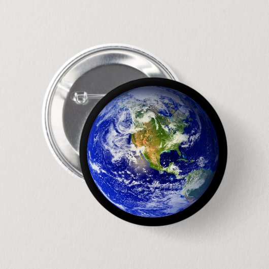Planet Earth Blue Marble Button (Vorne & Hinten)