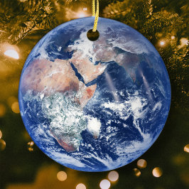 Planet Earth Christmas Tree Keramik Ornament