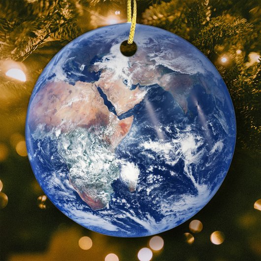 Planet Earth Christmas Tree Keramik Ornament