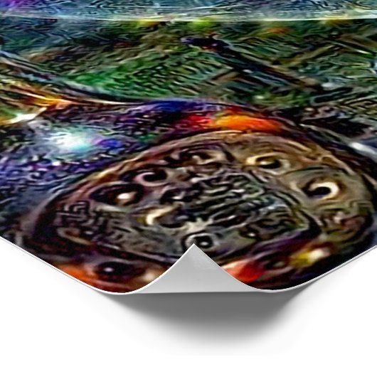 Planet Earth Deep Dream Poster (Ecke)