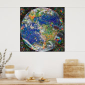 Planet Earth Deep Dream Poster (Küche)