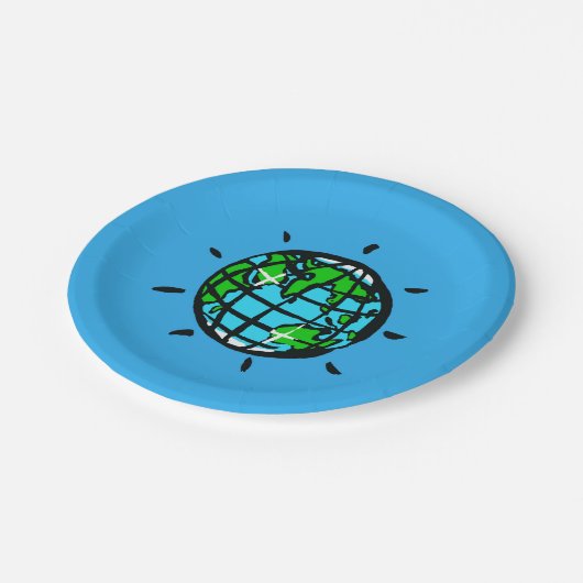 Planet EARTH - Earth Day - Conservation - Party Pappteller (Schrägansicht)