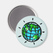 Planet EARTH - Erhaltung - Ökologie - Natur Magnet (Vorderseite/Rückseite)