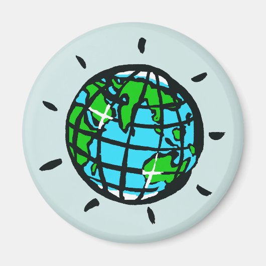 Planet EARTH - Erhaltung - Ökologie - Natur Magnet (Vorne)