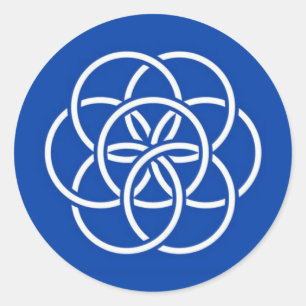 Planet earth flag runder aufkleber