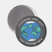 Planet Earth Globe Custom Magnet (Vorderseite/Rückseite)