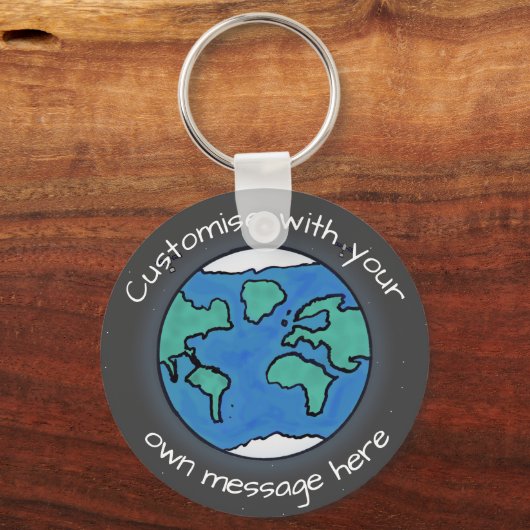 Planet Earth Globe Custom Schlüsselanhänger (Vorderseite)