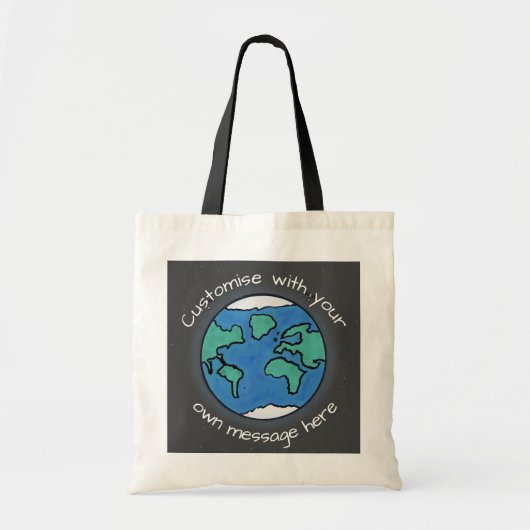 Planet Earth Globe Custom Tragetasche (Vorne)