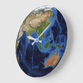 Planet Earth Große Wanduhr (Winkel)
