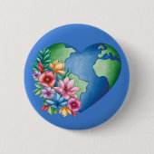 Planet Earth Heart Button (Vorderseite)