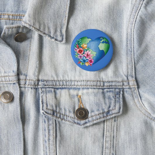 Planet Earth Heart Button (Beispiel)