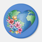 Planet Earth Heart Magnet (Vorne)