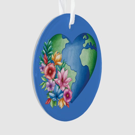 Planet Earth Heart Ornament (Vorderseite)