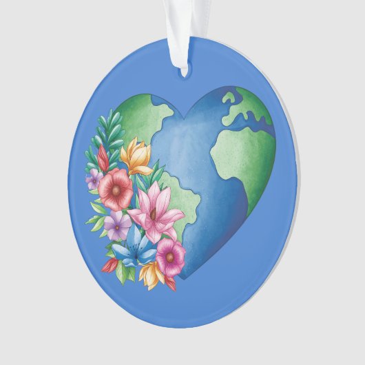 Planet Earth Heart Ornament (Vorderseite)