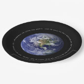 Planet Earth in Space - Christian John 3:16 Pappteller (Schrägansicht)
