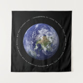 Planet Earth in Space - Christian John 3:16 Wandteppich (Vorderseite (Horizontal))