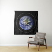 Planet Earth in Space - Christian John 3:16 Wandteppich (Beispiel)
