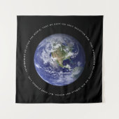 Planet Earth in Space - Christian John 3:16 Wandteppich (Vorderseite)