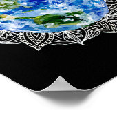 Planet Earth Mandala Poster (Ecke)