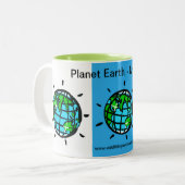 Planet EARTH - Meine Zuhause - Zweifarbige Tasse (Vorderseite Links)