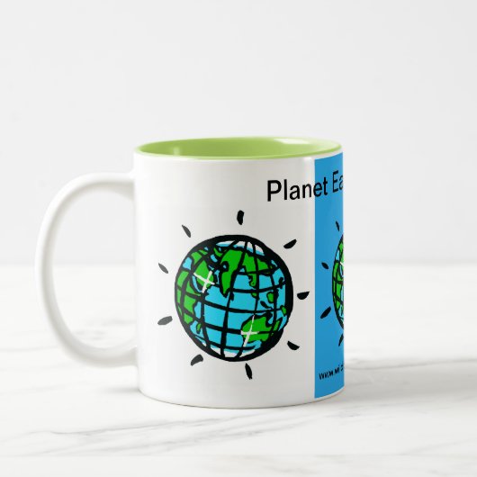 Planet EARTH - Meine Zuhause - Zweifarbige Tasse (Links)