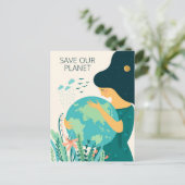 Planet Earth Mother Postkarte (Stehend Vorderseite)