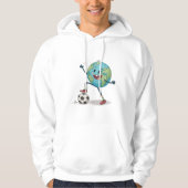 Planet Earth playing soccer Hoodie (Vorderseite)