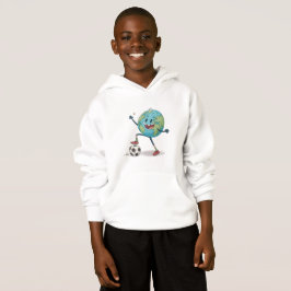 Planet Earth playing soccer Hoodie