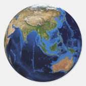 Planet Earth Runder Aufkleber (Vorderseite)