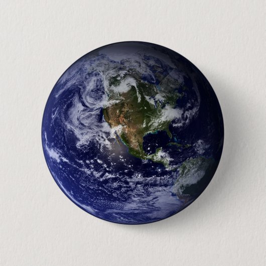 Planet Earth Space Foto Button (Vorderseite)