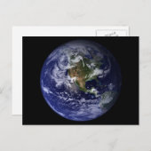 Planet Earth Space Foto Postkarte (Vorne/Hinten)
