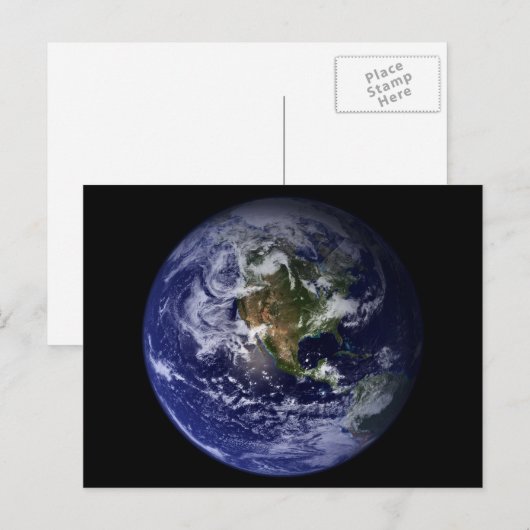 Planet Earth Space Foto Postkarte (Vorne/Hinten)