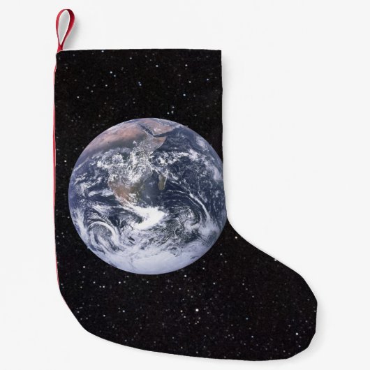 Planet Earth Starry Sky Kleiner Weihnachtsstrumpf (Vorderseite)