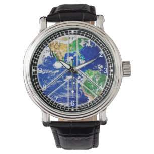 Planet Earth World Peace Watch Armbanduhr