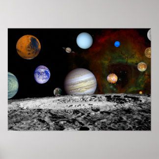 Planet eines Sonnensystems Poster