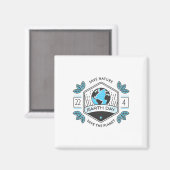 Planet Environmenta des Earth Day Magnet (Vorderseite/Rückseite)