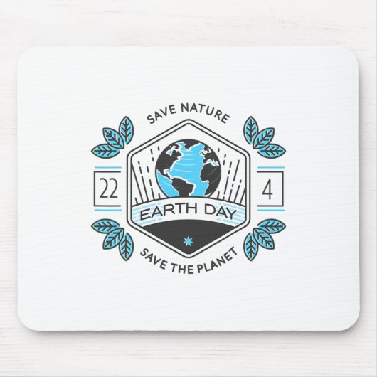 Planet Environmenta des Earth Day Mousepad (Vorne)