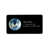 Planet Erde Adressaufkleber (Vorne)